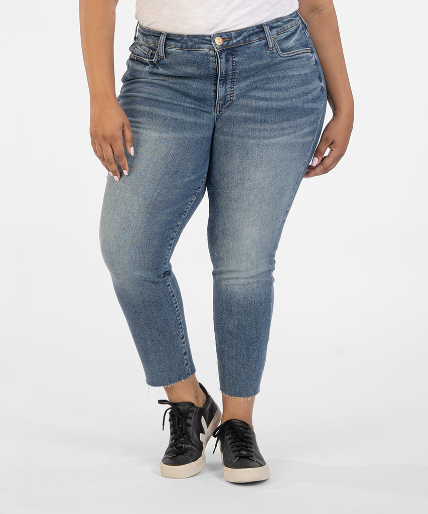 Reese High Rise Fab Ab Ankle Straight Leg, PLUS-Denim-Kut from the Kloth