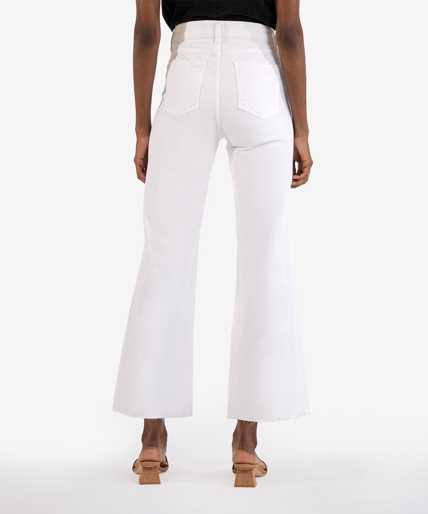 Meg High Rise Fab Ab Wide Leg (White)-Kut from the Kloth