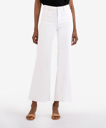 Meg High Rise Fab Ab Wide Leg (White)-Kut from the Kloth