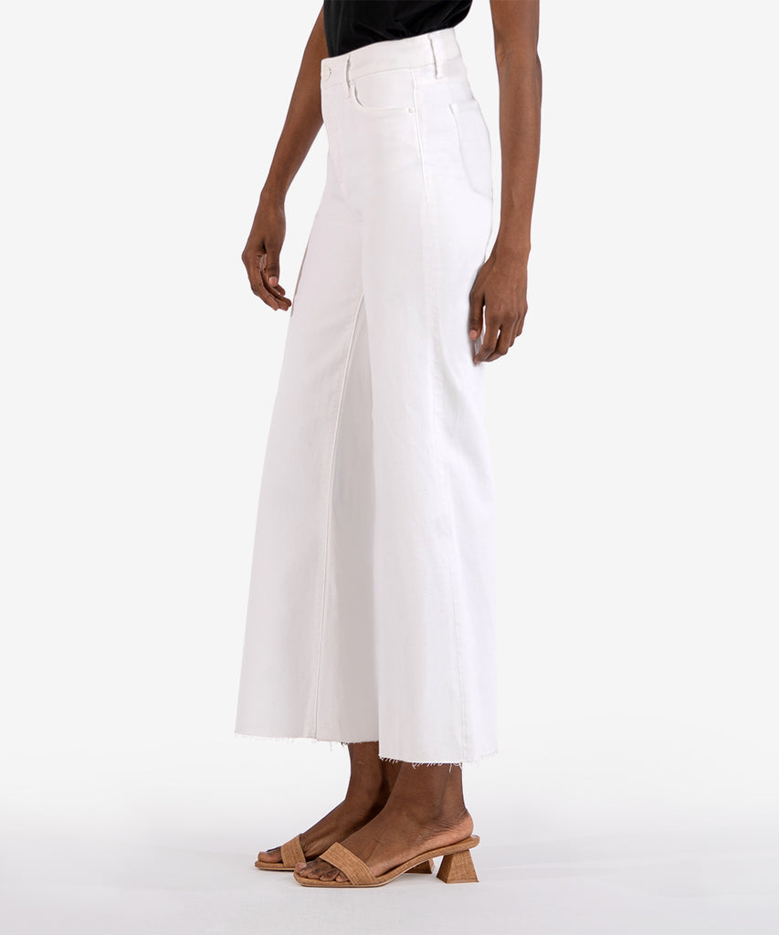 Meg High Rise Fab Ab Wide Leg (White)-Kut from the Kloth