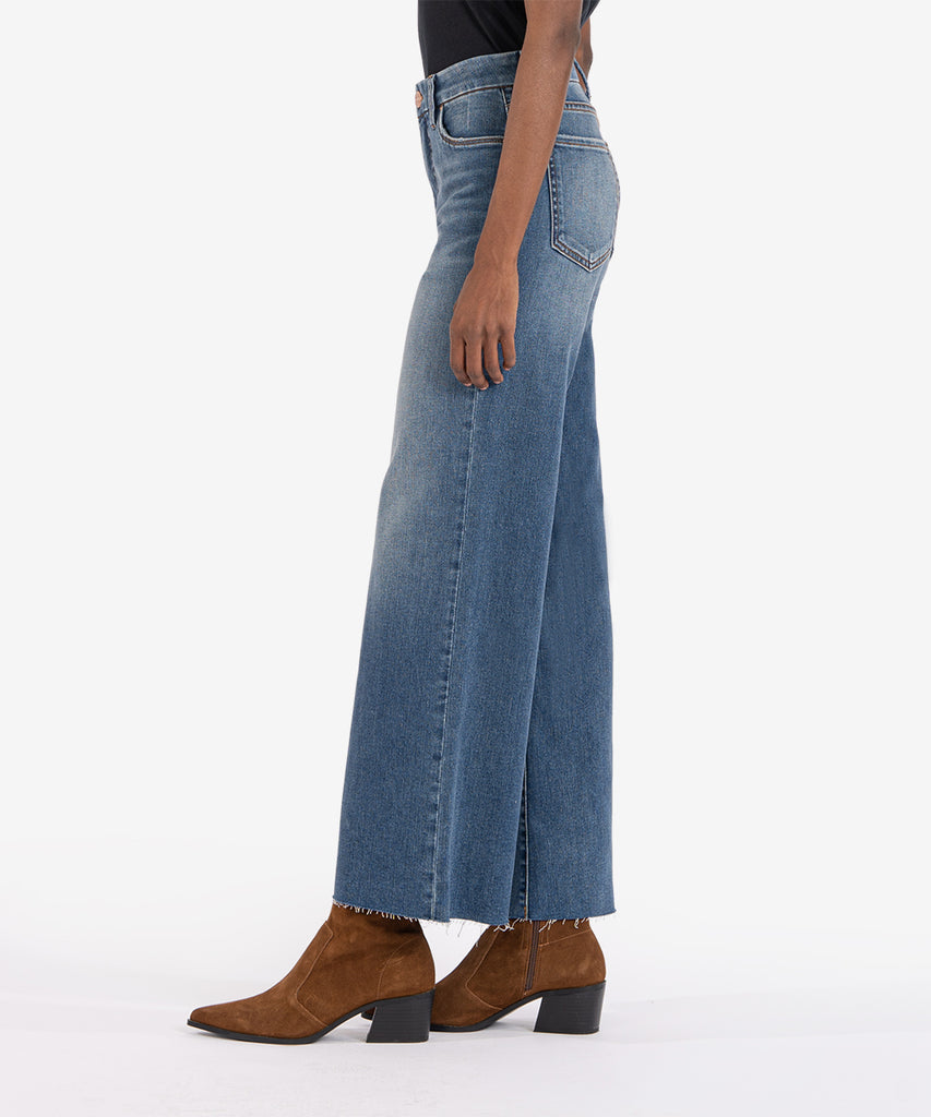 Meg High Rise Fab Ab Wide Leg Raw Hem (Milestone Wash)-Kut from the Kloth