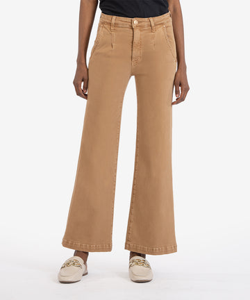 Meg High Rise Ankle Wide Leg, Long Inseam (Toffee)-Kut from the Kloth