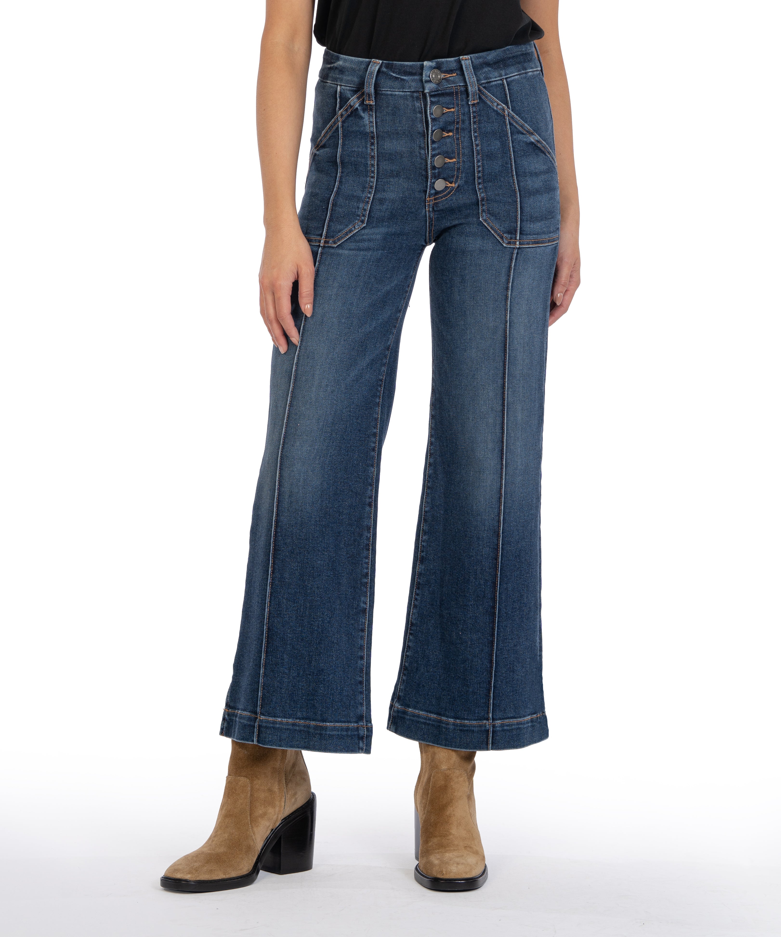 Meg High Waist Ankle Wide Leg Jeans - Kut from the Kloth