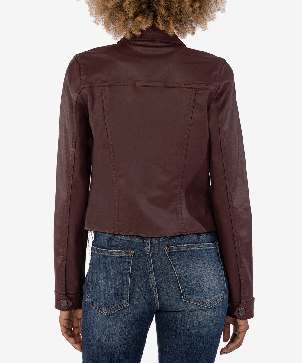 Kara Coated Crop Jacket - Kut from the Kloth