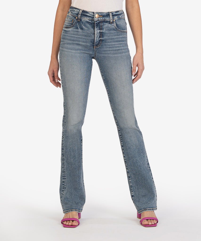 Natalie High Rise Fab Ab Bootcut, Long Inseam (Cracking Wash, Exclusive)-Kut from the Kloth