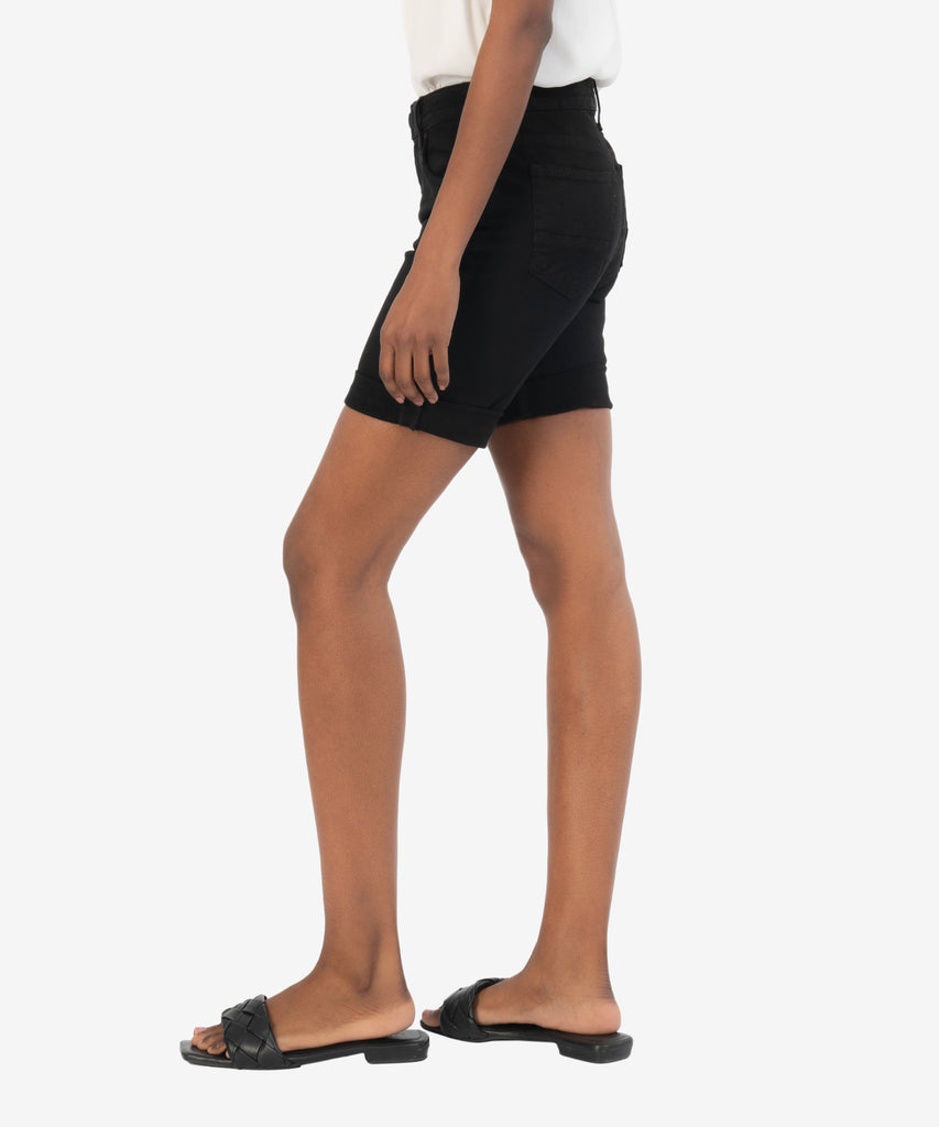 Catherine Mid Rise Boyfriend Short, exclusive (Black)-New-Kut from the Kloth