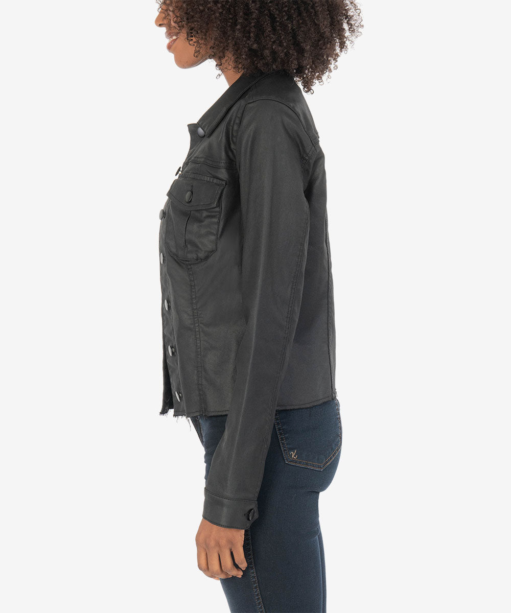 Kara Coated Leather Jacket - Kut from the Kloth