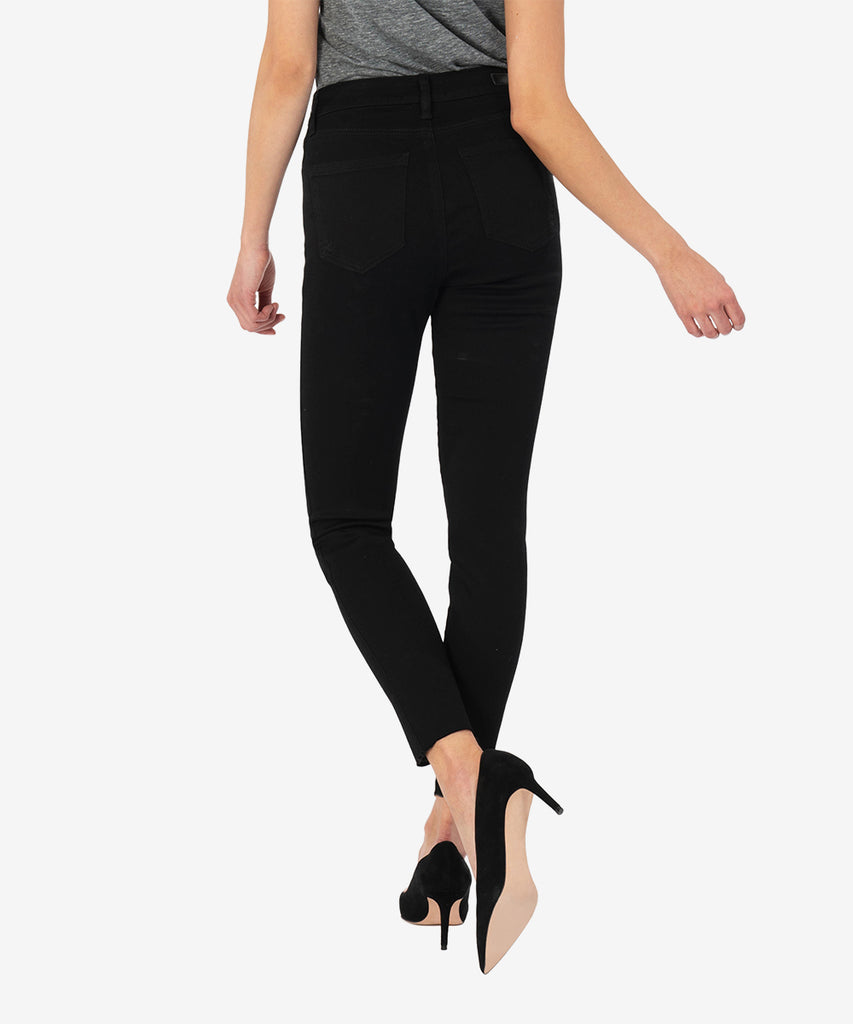 Donna High Rise Fab Ab Ankle Skinny (Black)-New-Kut from the Kloth