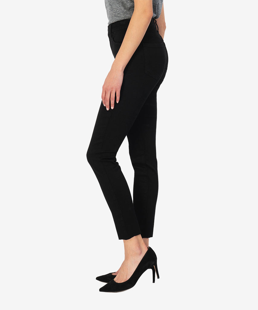 Donna High Rise Fab Ab Ankle Skinny (Black)-New-Kut from the Kloth