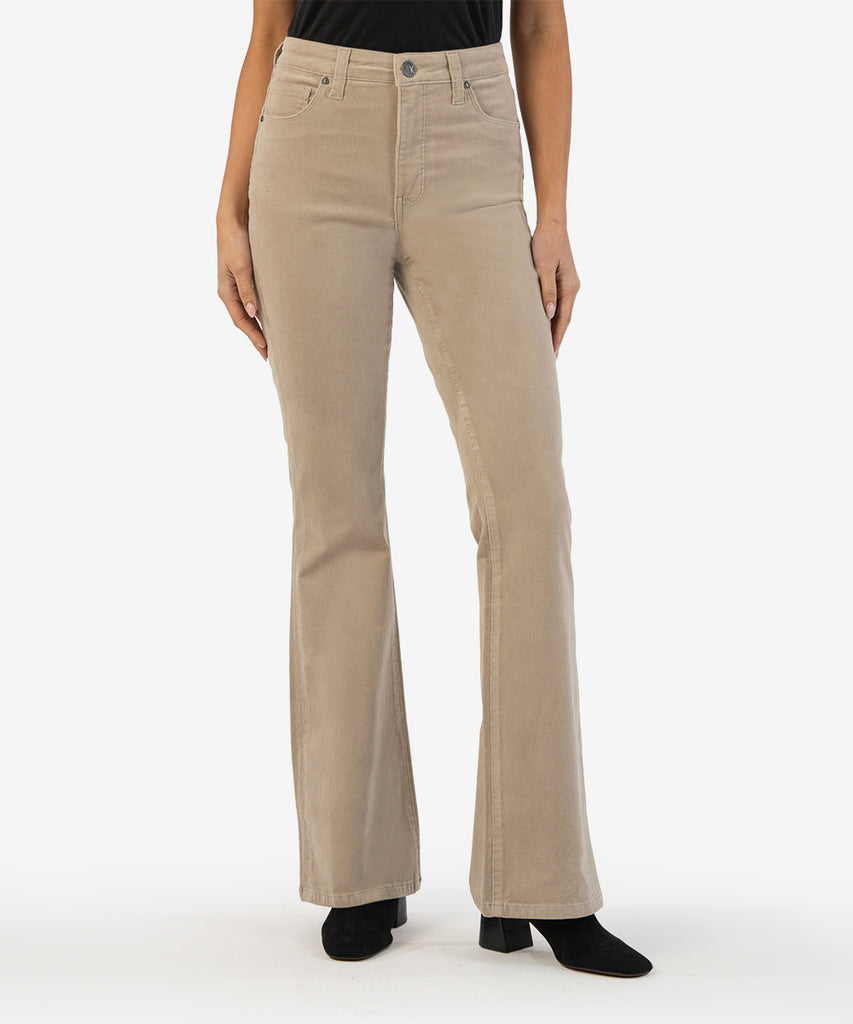 Ana Corduroy High Rise Fab Ab Flare (Sand)-New-Kut from the Kloth