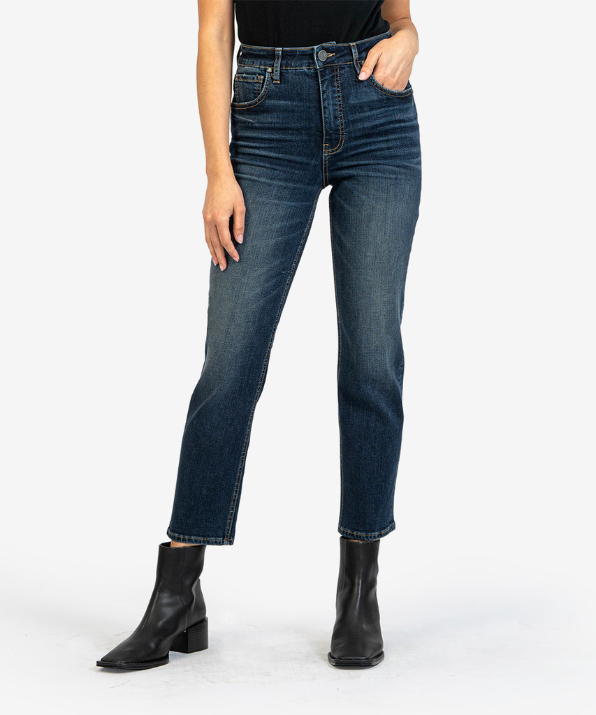 Elizabeth High Rise Fab Ab Straight, Long Inseam (Resounding Wash)-New-Kut from the Kloth