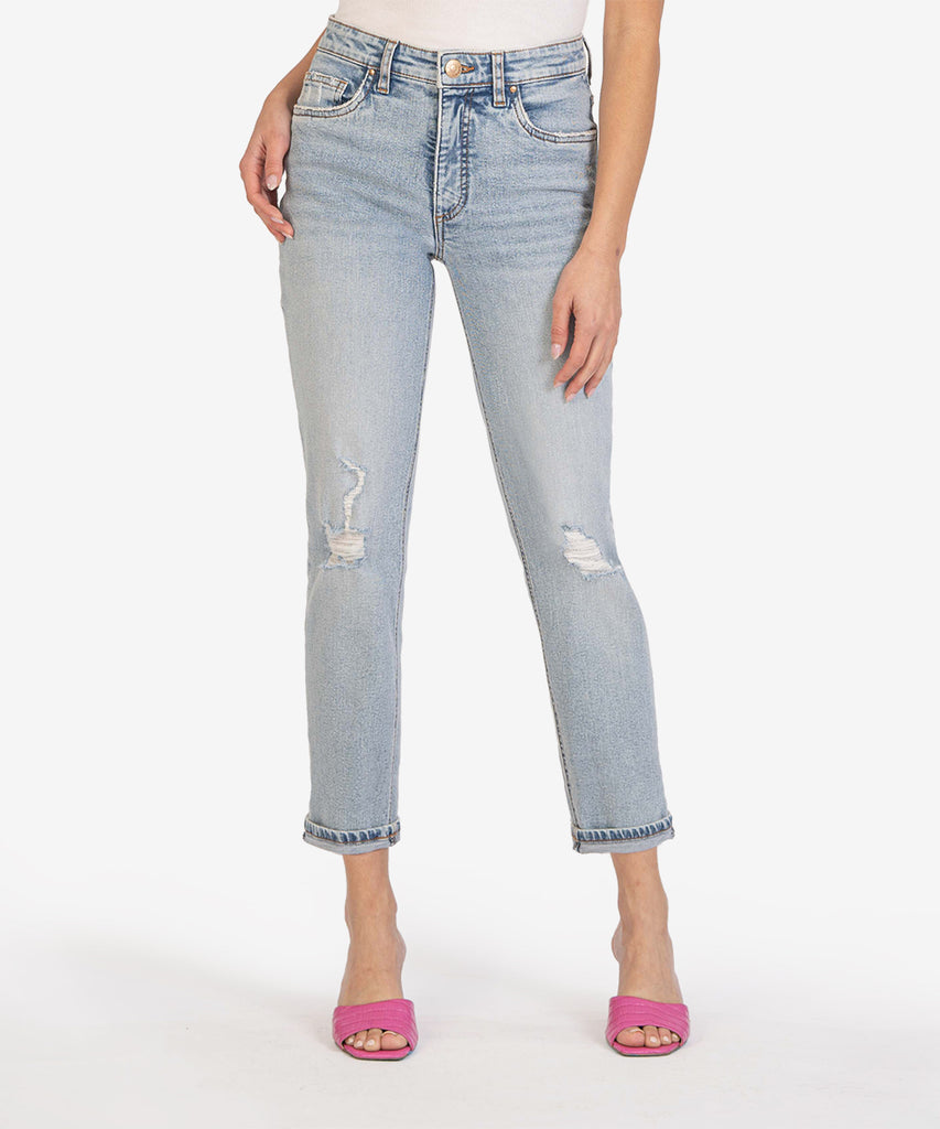 Rachael High Rise Fab Ab Mom Jean (Avid Wash)-New-Kut from the Kloth